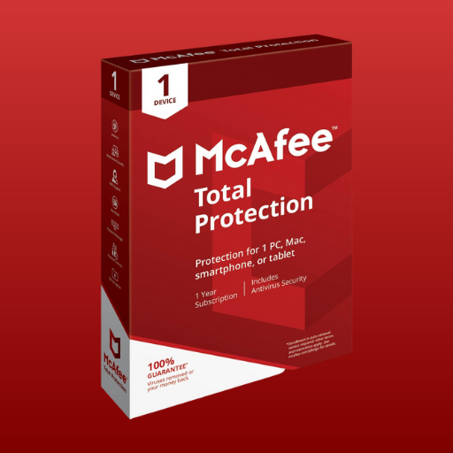 McAfee Total Protection Subscription 1 Device - 1 Year